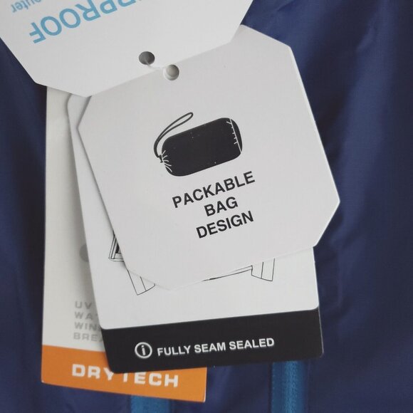 NEW Little Donkey Andy Windbreaker Jacket Mens 2XL Blue Long Sleeve - Picture 7 of 16